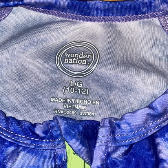 Wonder Nation Girls 3 Piece Swim Set size 10-12 - Picture 3 of 6